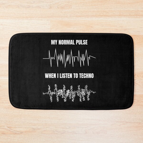 Item preview, Funny Techno Pulse – “My Normal Pulse / When I Listen to Techno” – Perfect Gift for DJs and Ravers designed and sold by paulo silveira.