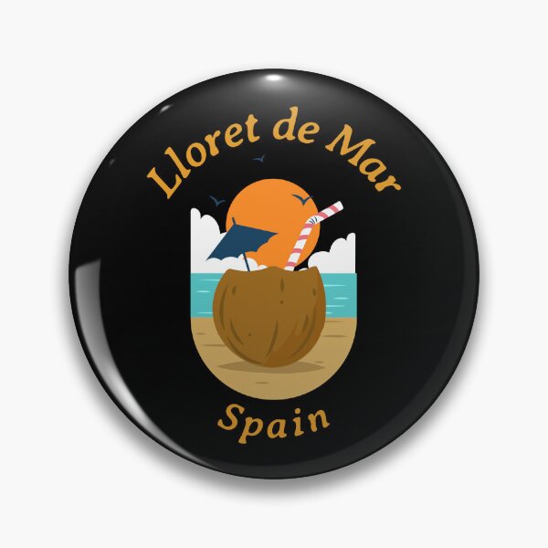 Item preview, Lloret de Mar Spain Vacation Party Retro Logo designed and sold by Suzy Perez Art.