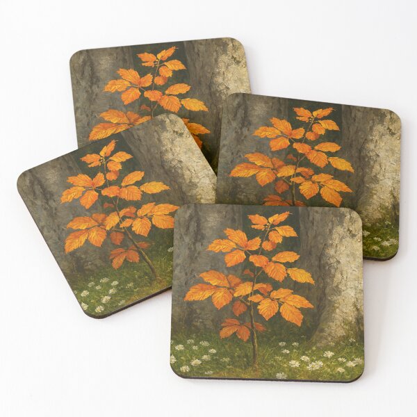 Item preview, Autumn light between old tree trunks designed and sold by Sigtrix.