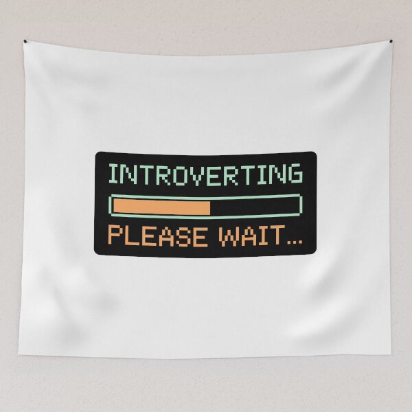 Item preview, introverting, please wait.. sticker designed and sold by Musabinho.
