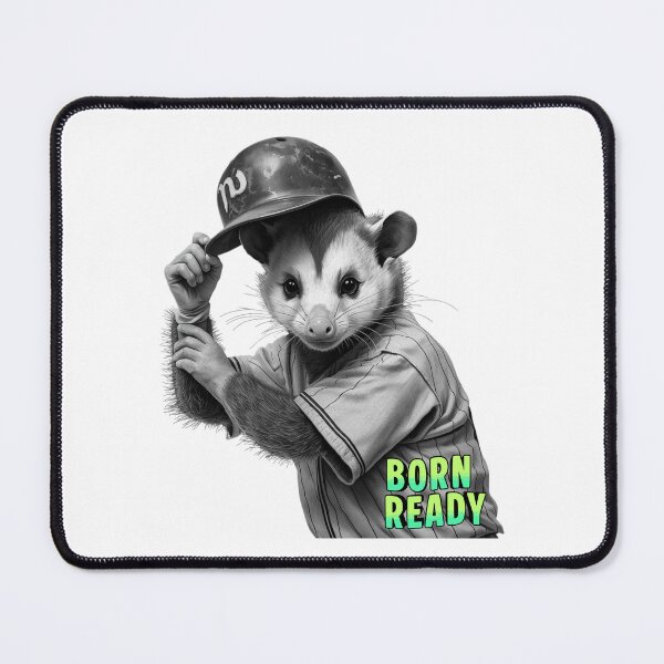Item preview, Born Ready Baseball Opossum meme designed and sold by Grace-Cop.