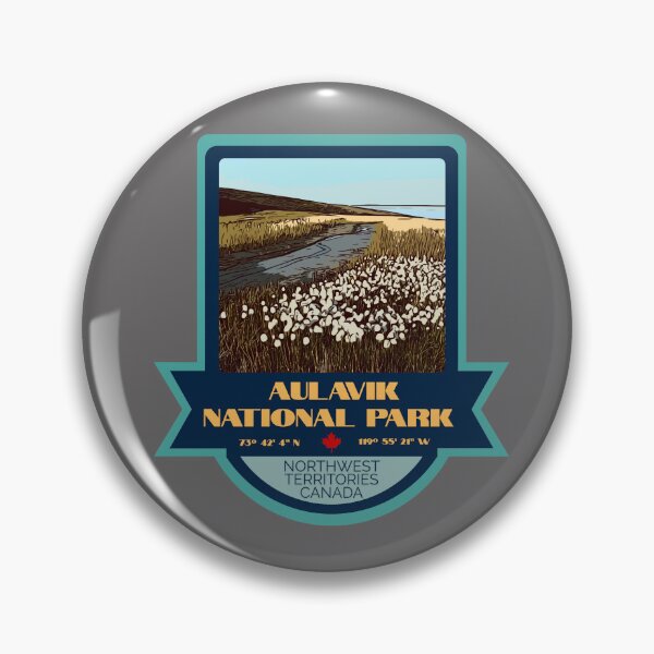 Item preview, Aulavik National Park Vintage Retro Sticker – Canada National Park Badge Design designed and sold by RouseDesigns.
