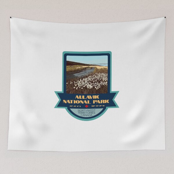 Item preview, Aulavik National Park Vintage Retro Sticker – Canada National Park Badge Design designed and sold by RouseDesigns.