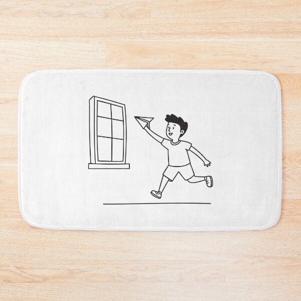Item preview, A boy throwing a paper plane beside a window designed and sold by rasagamastore.