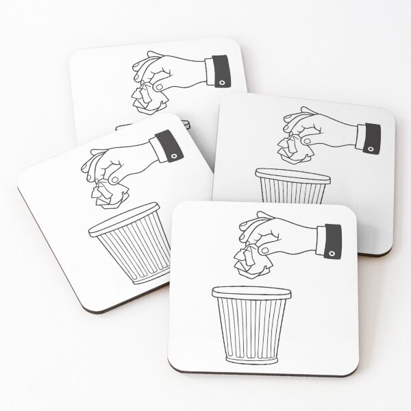 Item preview, A hand throwing a crumpled paper to a bin designed and sold by rasagamastore.