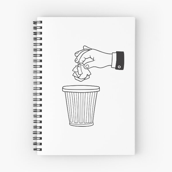 Item preview, A hand throwing a crumpled paper to a bin designed and sold by rasagamastore.