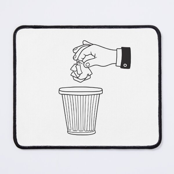 Item preview, A hand throwing a crumpled paper to a bin designed and sold by rasagamastore.