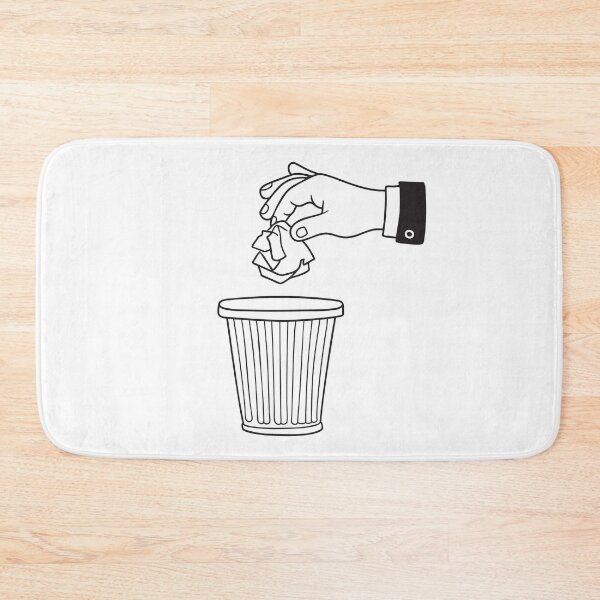 Item preview, A hand throwing a crumpled paper to a bin designed and sold by rasagamastore.