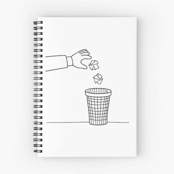 Item preview, From a distance, a hand throws crumpled papers into a bin designed and sold by rasagamastore.