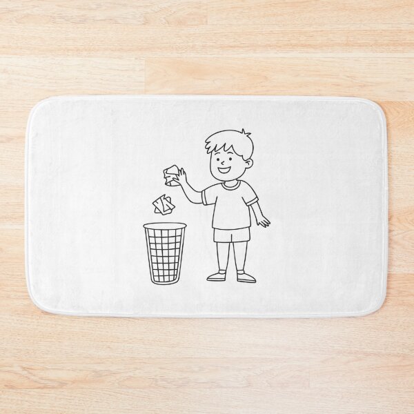 Item preview, A kid throwing a crumpled note toward a bin designed and sold by rasagamastore.