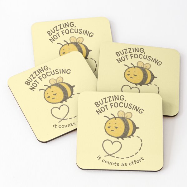 Item preview, Buzzing Not Focusing Bee designed and sold by ChirpInc.