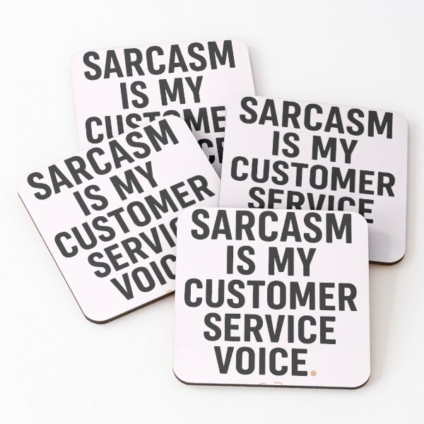 Item preview, Sarcasm Is My Customer Service Voice — Funny Retail & Office Humor Design designed and sold by Laughprints.