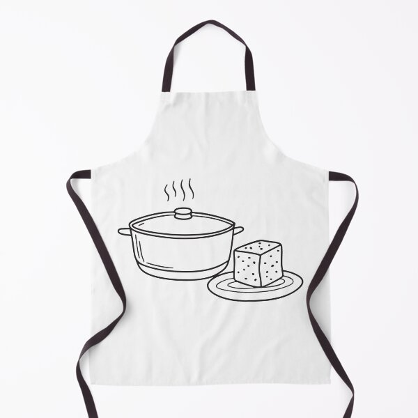 Item preview, A piece of tofu resting near a pan on the stove designed and sold by rasagamastore.