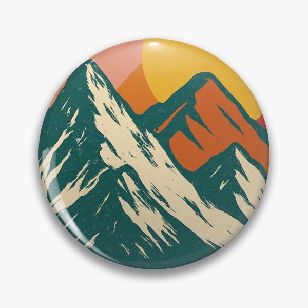 Item preview, Retro Mountain Landscape Sunset Art designed and sold by DariaOltes.