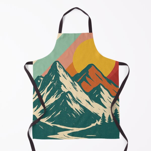 Item preview, Retro Mountain Landscape Sunset Art designed and sold by DariaOltes.