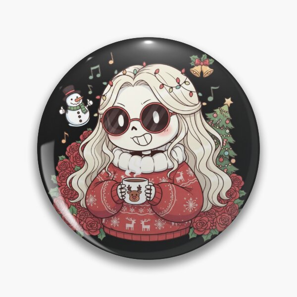 Item preview, Chibi Skeleton Woman with Christmas Coffee | Cute Funny Holiday Art designed and sold by ColorSplash123.