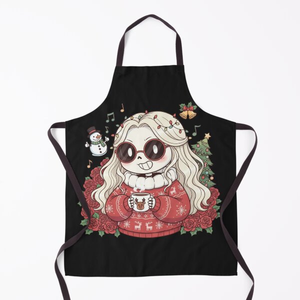 Item preview, Chibi Skeleton Woman with Christmas Coffee | Cute Funny Holiday Art designed and sold by ColorSplash123.