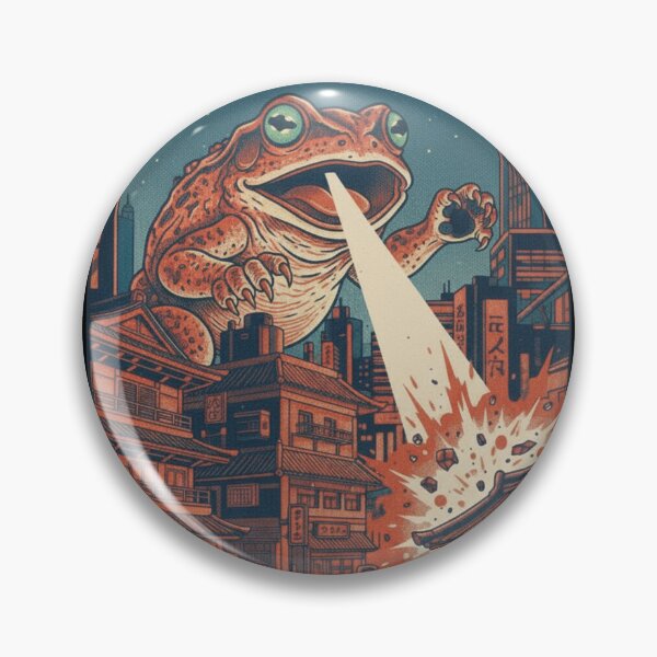 Item preview, Frogzilla – Japanese Giant Frog Monster Retro designed and sold by dudelinart.