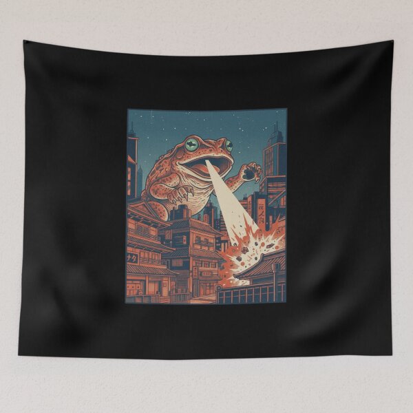 Item preview, Frogzilla – Japanese Giant Frog Monster Retro designed and sold by dudelinart.