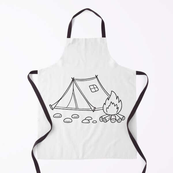 Item preview, A tent set beside a campfire with stones around designed and sold by rasagamastore.