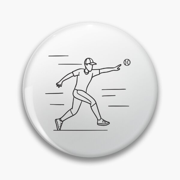 Item preview, A throw gesture beside a baseball mid air designed and sold by rasagamastore.