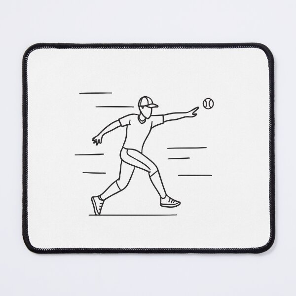Item preview, A throw gesture beside a baseball mid air designed and sold by rasagamastore.