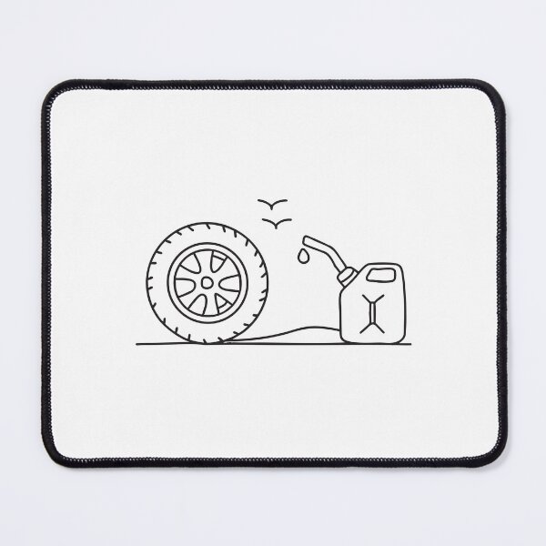 Item preview, A tire beside an air pump on a driveway designed and sold by rasagamastore.
