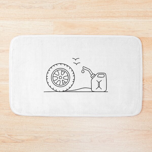 Item preview, A tire beside an air pump on a driveway designed and sold by rasagamastore.