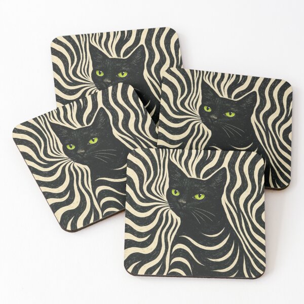 Item preview, Black Cat Pattern designed and sold by GraphicMondaze.