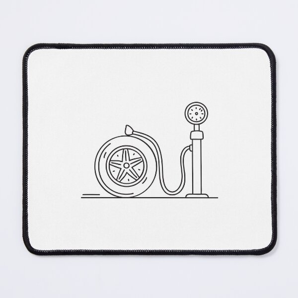 Item preview, An air pump placed beside a tire on a driveway designed and sold by rasagamastore.
