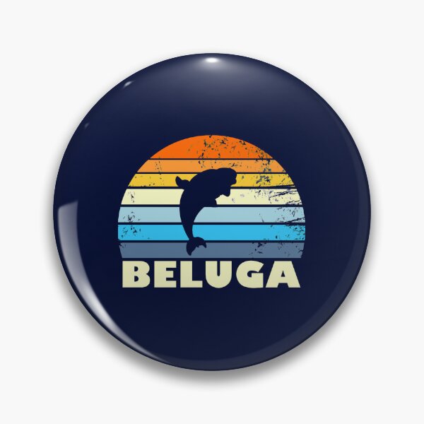 Item preview, Beluga Whale Retro Sunset Save The Whales Beluga Gear designed and sold by SantogadeElenas.