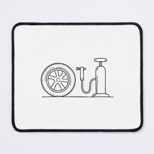 Item preview, An air pump placed beside a tire designed and sold by rasagamastore.