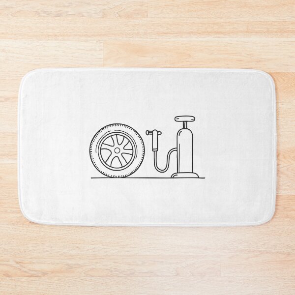 Item preview, An air pump placed beside a tire designed and sold by rasagamastore.
