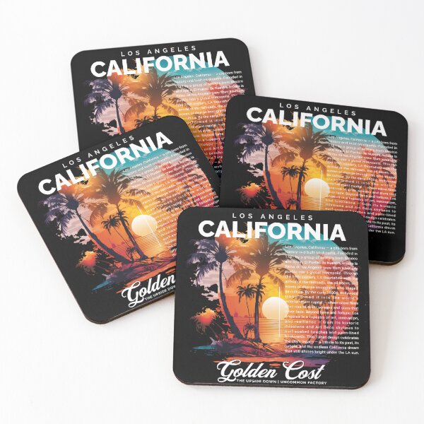 Item preview, Los Angeles California T-Shirt – Golden Coast Vibes Tee designed and sold by The Upside Down.