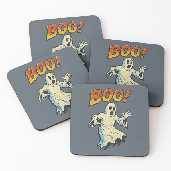 Item preview, Vintage Halloween Ghost Saying “BOO!” – Retro Scary Cute Ghost Design designed and sold by The Devil's Bargain.