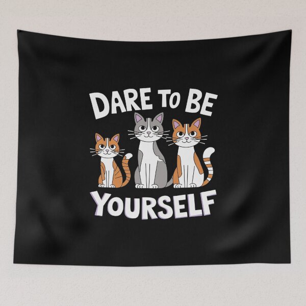 Item preview, Dare To Be Yourself Kawaii Asexual Cat Asexuality Pride  designed and sold by GGrizeldaRivas.