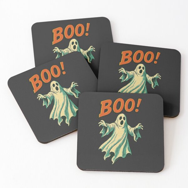 Item preview, Retro Ghost Shouting “BOO!” – Vintage Halloween Design designed and sold by The Devil's Bargain.