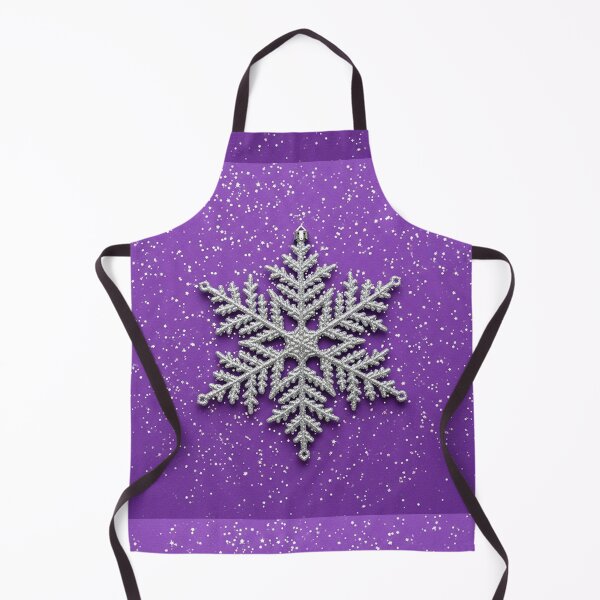 Item preview, Purple Holiday Sparkle – Elegant Silver Snowflake with Festive Glitter Accents designed and sold by PixelVibe782.