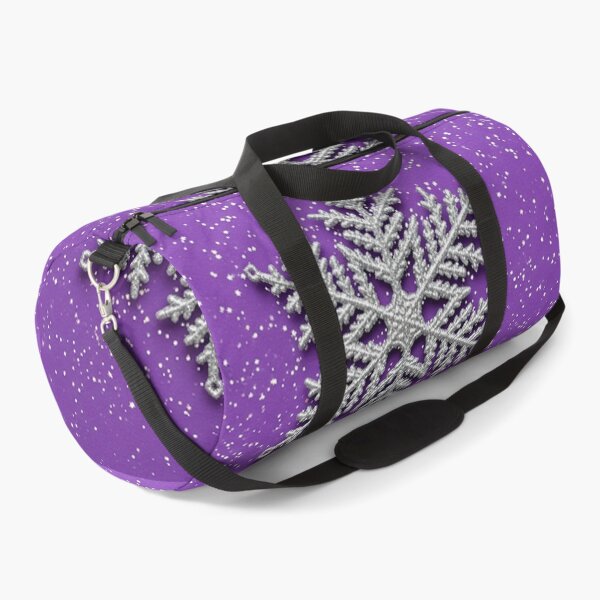 Item preview, Purple Holiday Sparkle – Elegant Silver Snowflake with Festive Glitter Accents designed and sold by PixelVibe782.