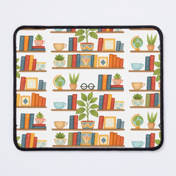 Item preview, Whimsical Bookshelf with Plants, Mugs & Books – Cozy Reader Decor designed and sold by CivilOrangeDesigns.