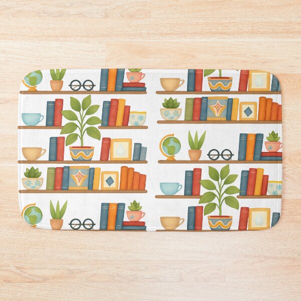 Item preview, Whimsical Bookshelf with Plants, Mugs & Books – Cozy Reader Decor designed and sold by CivilOrangeDesigns.