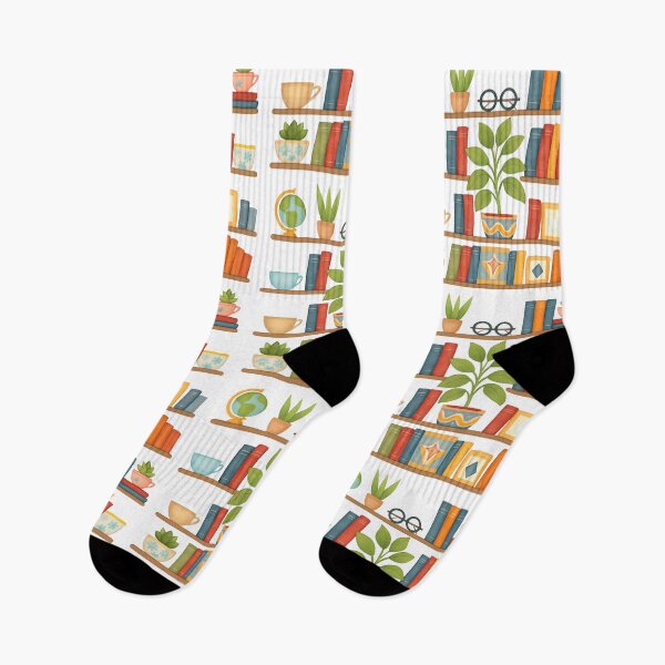 Item preview, Whimsical Bookshelf with Plants, Mugs & Books – Cozy Reader Decor designed and sold by CivilOrangeDesigns.