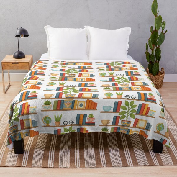 Item preview, Whimsical Bookshelf with Plants, Mugs & Books – Cozy Reader Decor designed and sold by CivilOrangeDesigns.