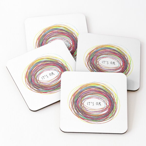 Item preview, It's OK Messy Scribble | Mental Health Art designed and sold by DESIGN DIMENSION .