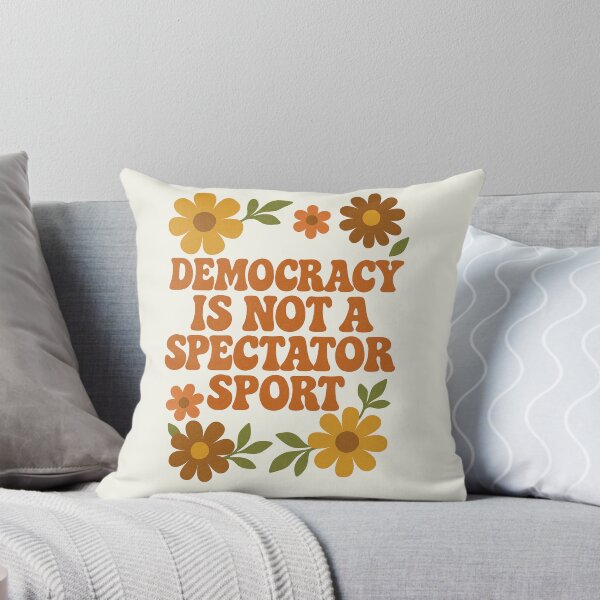 Item preview, Democracy is Not A Spectator Sport 1970s Vintage designed and sold by SunfullyYours.