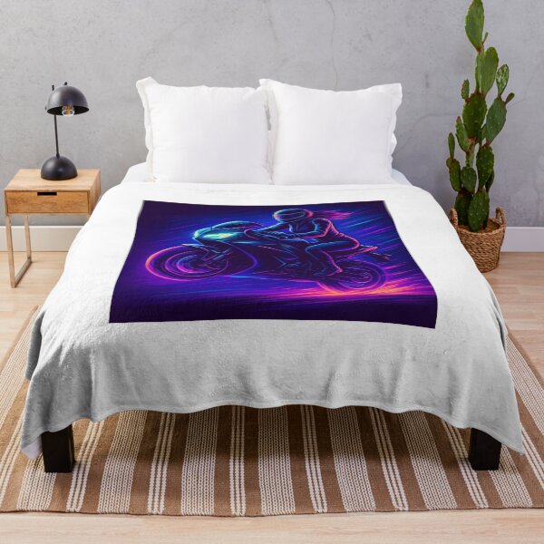 Item preview, Neon Motorcycle Girl Rider – Futuristic Sportbike Night Ride Vaporwave Synthwave designed and sold by Fleetwood1994.