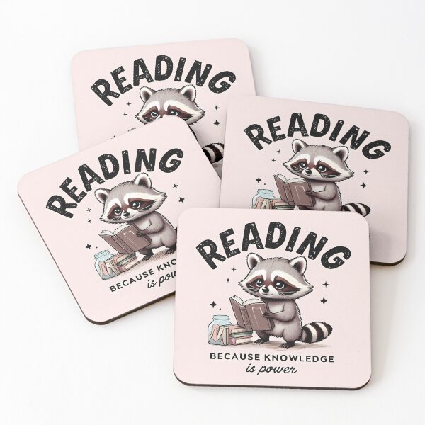 Item preview, Reading Because Knowledge Is Power – Cute Raccoon Book Lover designed and sold by CivilOrangeDesigns.