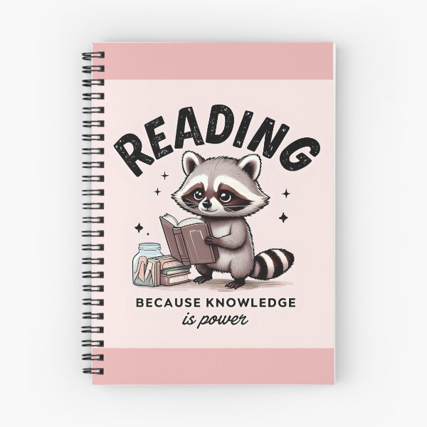 Item preview, Reading Because Knowledge Is Power – Cute Raccoon Book Lover designed and sold by CivilOrangeDesigns.