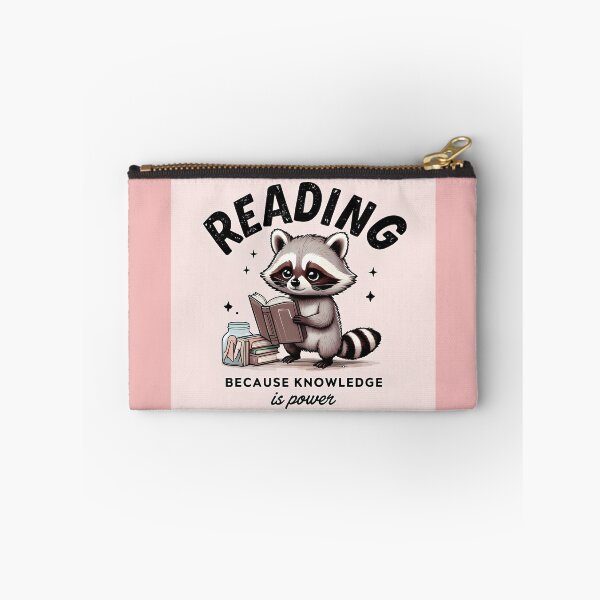 Item preview, Reading Because Knowledge Is Power – Cute Raccoon Book Lover designed and sold by CivilOrangeDesigns.