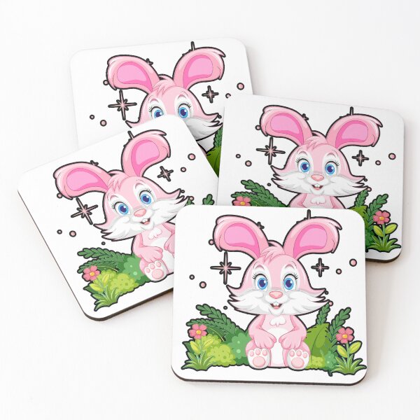 Item preview, beautiful rabbit sticker pink  designed and sold by DREAMYOND.